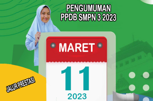 Pengumuman Akhir PPDB Jalur Prestasi SMPN 3 Banda Aceh 2023