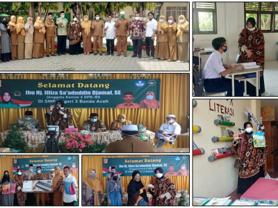 Anggota  DPR-RI Hj.Illiza Saaduddin Djamal,SE Kunjungi SMPN 3 Banda Aceh